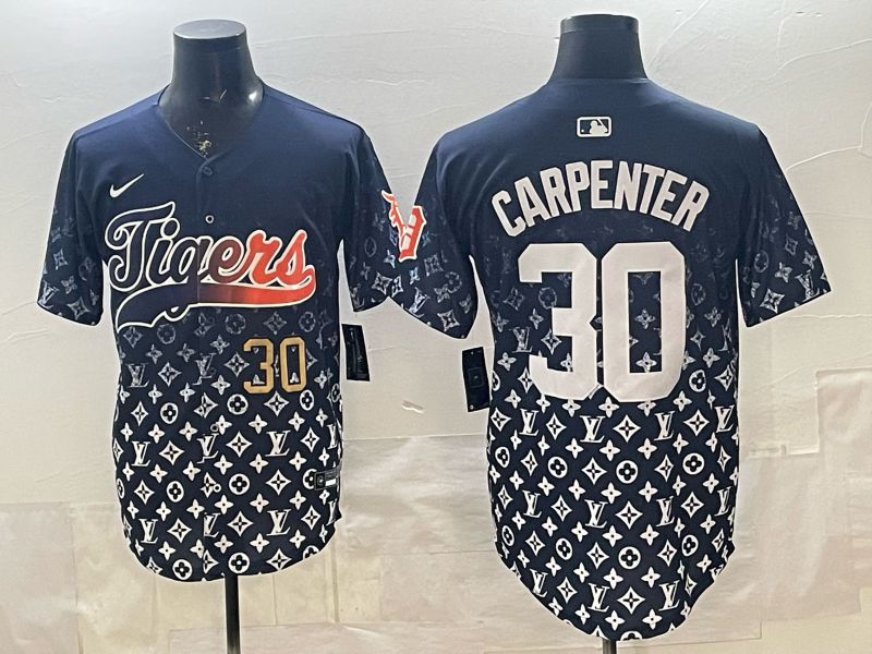 Men 2026 Detroit Tigers #30 Carpenter Blue Game Nike MLB Jersey 02->detroit tigers->MLB Jersey